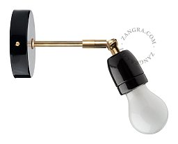 Настенный светильник Zangra Pure Porcelain 036 поворотный с латунью