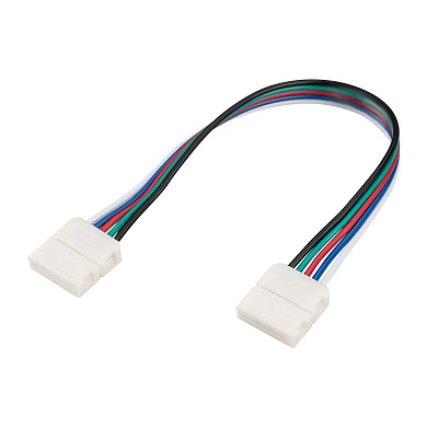 двойной пластиковый коннектор с проводом для соединения RGBW светодиодных лент