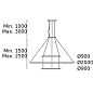 CD4O-00A9AZOU14 подвесной светильник Leds C4 Circular Inward 3 Rings (ø900 ø2000 ø900) белый — фото 1