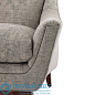 Neptune Lounge Chair Oyster Jacquard Dark Walnut мягкое сиденье Arteriors 8124