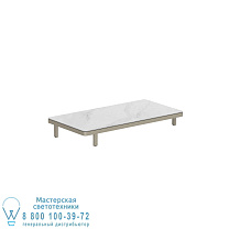 СТОЛ ALURA LOUNGE 160 ЛИТ 160X80X23CM СТОЛЕШНИЦА КЕРАМИЧЕСКАЯ ПЕСКА BIANCO STATUARIO Royal Botania