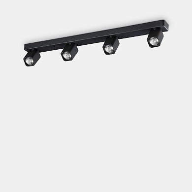 321523 Ideal Lux RUDY PL4 SQUARE NERO потолочный светильник черный
