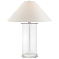 Modern Table Lamp полированное серебро с белым бумажным абажуром