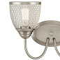Voclain 16" 2 Light Vanity Light with Mesh Shade Brushed Nickel настенный светильник 55042NI Kichler — фото 5