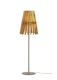 F23C06 LED Fabbian Stick торшер с ламелями из древесины и светодиодным источником света