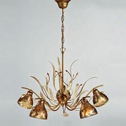 330/5 Amber ivory leaves V369/186/30 IDL Acacia подвесная люстра с цилиндрическими плафонами