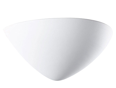 настенный керамический светильник полукруглой формы с мягким рассеянным светом вверх