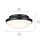 Bretta 17.75" 3 Light Flush Mount Black потолочный светильник 52545BK Kichler — фото 8