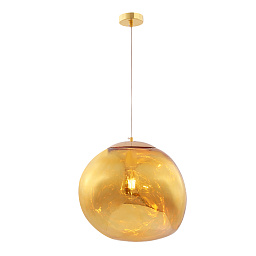 MALAGA SP1 D360 GOLD Crystal Lux MALAGA подвесной светильник с янтарным плафоном золотого цвета