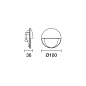 EI26 Walky iGuzzini Round optic assembly Ø100mm – AL optic – Warm White LED – 24Vdc - Rust Brown — фото 1