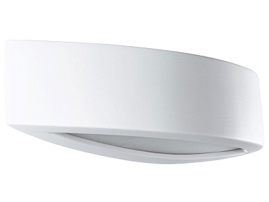 светодиодный настенный светильник с округлым керамическим корпусом и мягким свечением