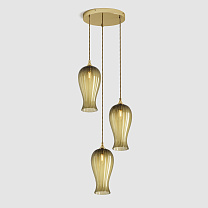 Lantern Light Petite - Sargasso, 3 Drop Cluster полированная латунь