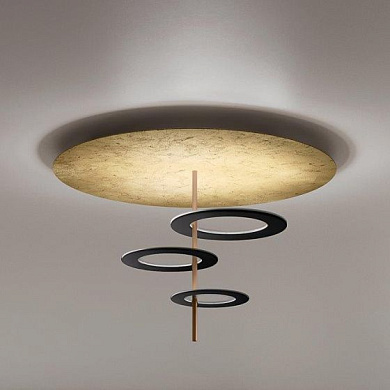 Hula Hoop Icone Потолочный светильник Circle, Round Black, Gold i-c-0171