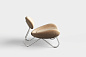Meadow lounge chair Duet 30239/Brushed steel Woud, кресло — фото 1