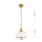 HL 6-1269 gold-Kabel/385 opal-gold Empire Orion подвесной овальный опаловый светильник — фото 6