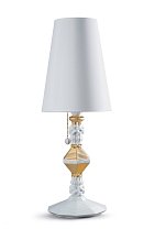 Настольная лампа Belle de Nuit Lladro, белая с золотом