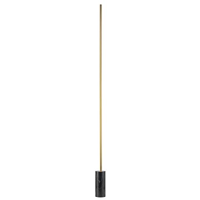 Торшер Favourite Barbell 4890-1F — торшер-стержень цвета латуни на основании из чёрного мрамора