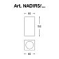 Потолочный спот Nadir Aldo Bernardi, квадратный 8×8 см, GU5.3, цемент, цемент серый NADIR5/C — фото 1