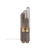 Cactus Big, дымчато-серое стекло, полированная латунь