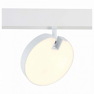 магнитный трековый прожектор с дисковым плафоном белого цвета 48V