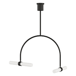 702CLM2WNB-LED930 Visual Comfort Calumn подвесная дуговая люстра с цилиндрическими стеклянными рассеивателями