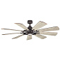 65" Gentry Fan Weathered Zinc люстра-вентилятор 300265WZC Kichler — фото 2
