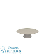 СТОЛ CONIX КРУГЛЫЙ Ø 120 СМ НИЗКИЕ НОЖКИ ДЛЯ ГОСТИНОЙ БЕТОН ЦЕМЕНТ СЕРЫЙ - СТОЛЕШНИЦА КЕРАМИКА ЖЕМЧУЖНО-СЕРЫЙ Royal Botania