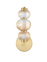 Triac Dimmable Gradient Amber Glass Glossy Light Gold Metal Base LED 18Watt 220-240Volt 1080Lm IP20 3000K D:16 W:22 H:42.5 cm