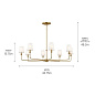 Pallas 42.75" 8 Light Chandelier Brushed Natural Brass люстра 52517BNB Kichler