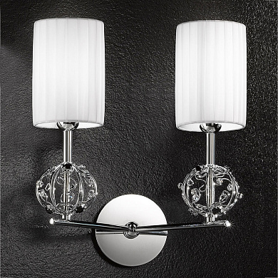 настенный светильник с двумя плафонами цилиндрической формы