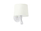 64308-01 CONGA WHITE READER WALL LAMP WHITE LAMPSHADE ø215* настенный светильник Faro barcelona