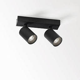 SPYCO ON 2 92733 DIM8 B Delta Light SPYCO двойной потолочный спот черного цвета