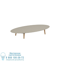НИЗКИЙ СТОЛ STYLETTO LOUNGE 250X130CM TEAK NEGS CERAMIC СТОЛЕШНИЦА ЖЕМЧУЖНО-СЕРЫЙ Royal Botania