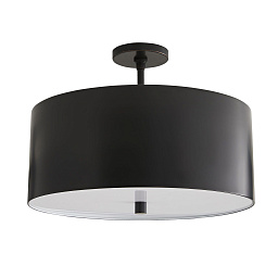 49268 Arteriors Tarbell потолочный светильник накладной с круглым абажуром цвета графита