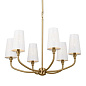 Adeena 26.75" 6 Light Chandelier Brushed Natural Brass люстра 52508BNB Kichler — фото 6