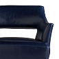 8152 Laurette Chair Indigo Leather Dark Walnut Arteriors мягкое сиденье