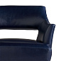 8152 Laurette Chair Indigo Leather Dark Walnut Arteriors мягкое сиденье — фото 6