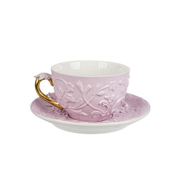 0004636-520 Villari Taormina чайная пара розово-золотая