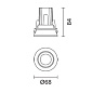 QA66 Laser iGuzzini Adjustable round recessed luminaire - Minimal - spot - Super Comfort - Black