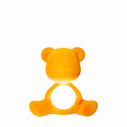 25002DG-FL Qeeboo Teddy настольный аккумуляторный светильник в форме золотисто-жёлтого медвежонка