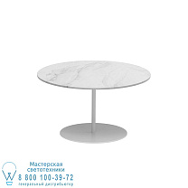 СТОЛИК BUTLER Ø75CM H40CM БЕЛАЯ КЕРАМИКА BIANCO STATUARIO Royal Botania