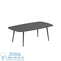 STYLETTO СТАНДАРТНЫЙ ОБЕДЕННЫЙ СТОЛ 220x120CM АЛЮМИНИЕВЫЕ НОЖКИ АНТРАЦИТОВАЯ КЕРАМИЧЕСКАЯ СТОЛЕШНИЦА ЧЕРНЫЙ Royal Botania