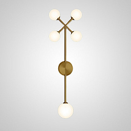 CATTIS01 Imperiumloft Cattis настенный светильник с вертикальным золотым корпусом и диском
