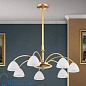 OPALDESIGN Orion люстра LU 1599/7 gold-matt/438 opal золотой