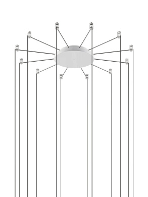 Потолочная розетка Radial System 12 Lights Lodes