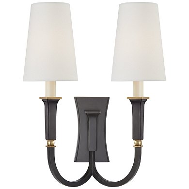 Бра Visual Comfort Delphia, бронза и латунь TOB2273BZ/HAB-L