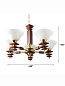 Dolphin Rose Wood Finished 5 Light Energy Saver Chandelier люстра FOS Lighting Dolphin-CRKKatora-CH5