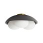 Потолочный светильник Arteriors Glaze Large, чёрная керамика и опаловое стекло — фото 3