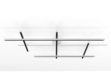 потолочный светильник с металлической рамой и несколькими источниками света