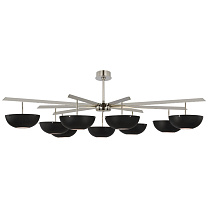 Valencia Grande Nine Light Chandelier полированный никель с матовым черным